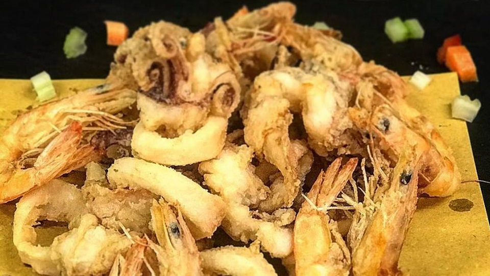 Fritturona di calamari e gamberi 