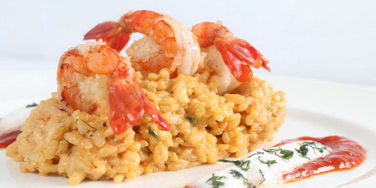Risotto with Scampi cream sauce*