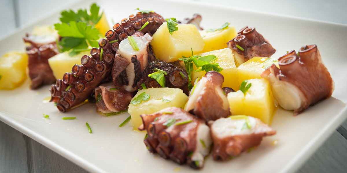 Oktopus und Kartoffeln